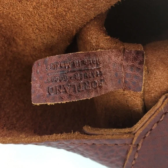 Portland Leather Goods Naomi Shoulder Bag Nutmeg Brown Pebbled Leather Crossbody